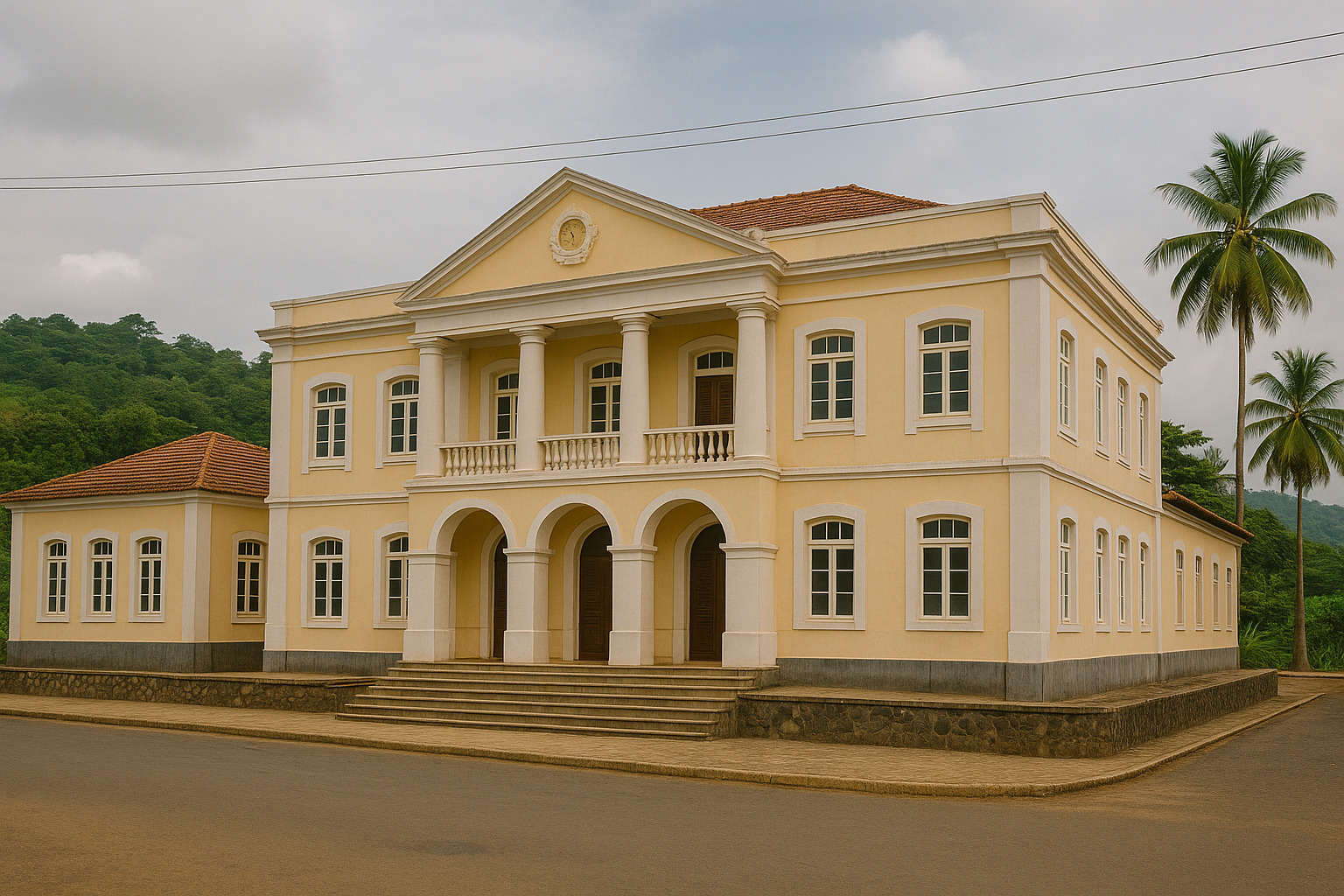 Civic architecture representing the local public administration environment in Neves
